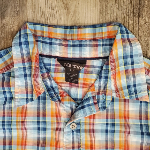 Marmot Men's Short Sleeve Lightweight Flannel Sz S - Picture 4 of 8